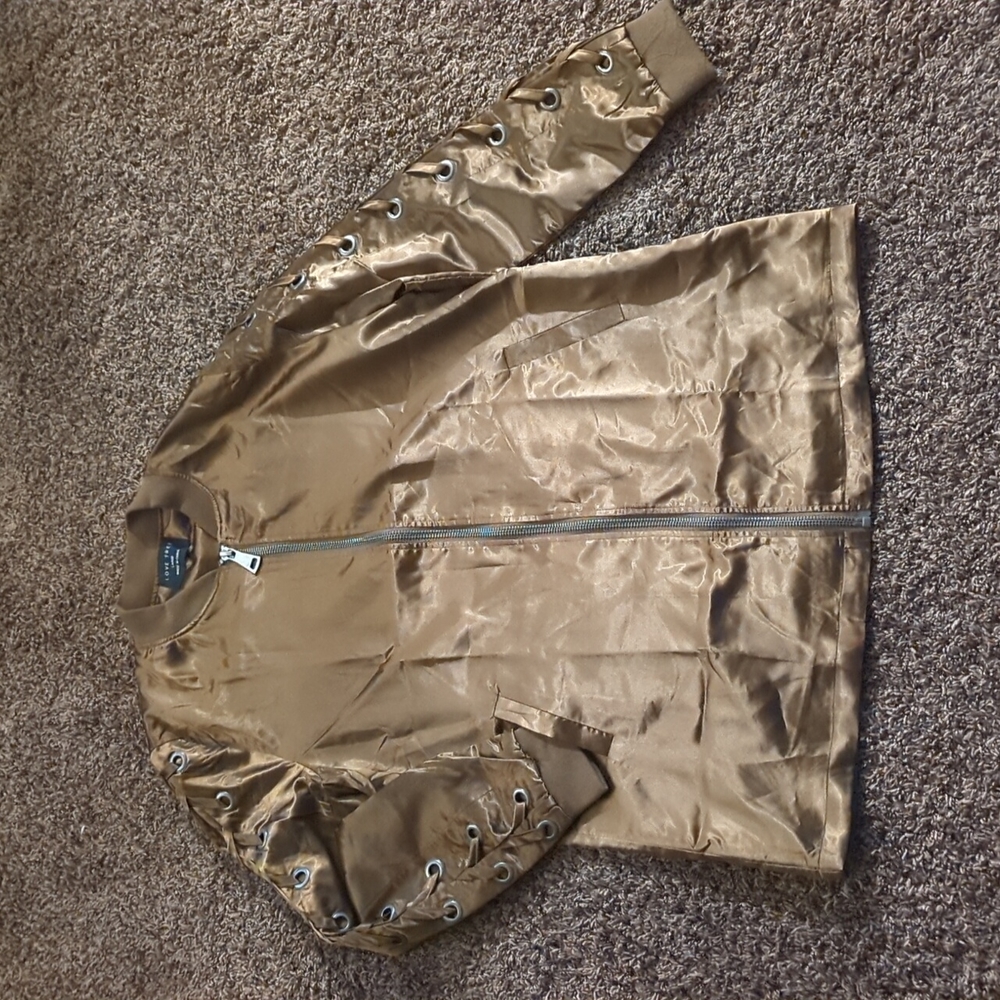 Brand New Silk Olive Green Women's Jacket